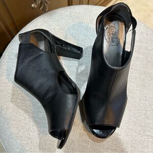 Stylish Black Peep-Toe Heels